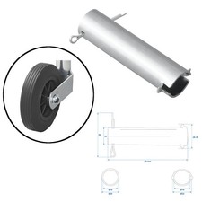 Achse für Stützrad Anhänger Bugrad Deichselrad 48mm Ø20mm x 75 mm Wohnwagen