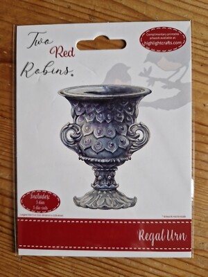 Highlight Crafts zwei rote Rotkehlchen ''Regal Urne'' Stanzschablone
