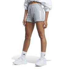 Short donna Adidas Essentials Slim Logo IC4443 grigio-bianco