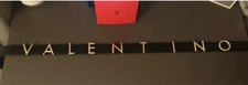 BNWT & Box Valentino Black Women’s Belt  With Gold Lettering, 110cm, Medium