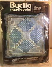 Vintage Bucilla Needlepoint Pillow Kit "Arabesque  Sealed. 13  Pillow. NIP