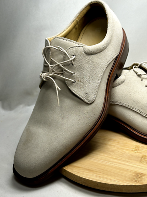 Cole Haan Ivory White Suede Oxford Shoes NikeAir Men display picture 2