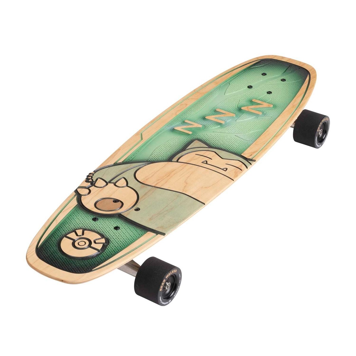 Pokemon Bear Walker Snorlax Skateboard Deck + Wheels Trucks Grip