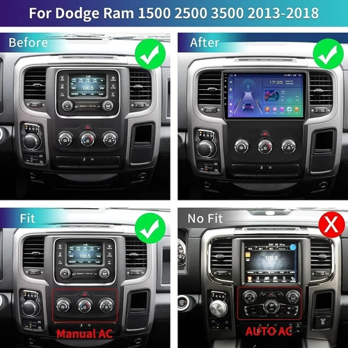 7" Car Radio GPS Navi Carplay For Dodge 2009-2012 RAM 1500 2500 3500 Android 15 - Picture 5 of 18