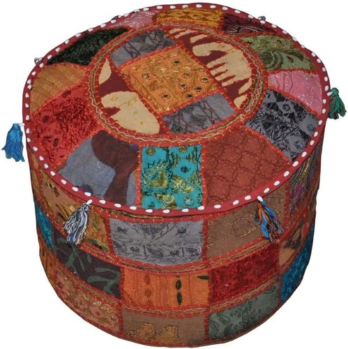 Indian Cotton Vintage Ottoman