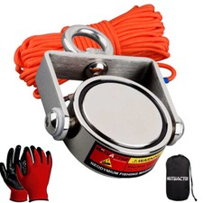 360 Strong Rotate Two Sided 660LBSX2 Fishing Magnet Set Metal Hunting Retrieving