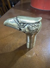 Vintage Brass Eagle Head for Cane Walking Stick Umbrella Handle 3" - Threaded