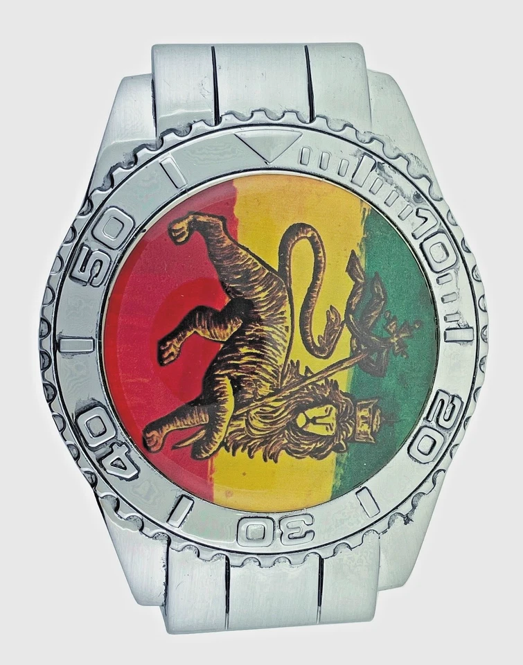 Hebillas de cinturón Reggae Rastafari Dub Música Cultura Metal León de Judá Regalo Foto 3 de 4