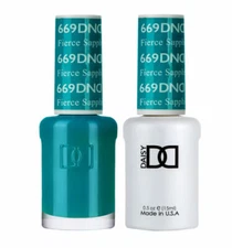 DND Soak Off Gel Polish and Nail Lacquer - 669 - Fierce Sapphire