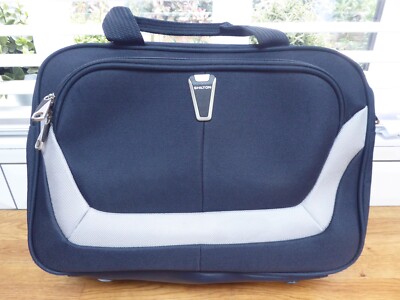 Vintage Shilton Overnight Travel Laptop Arbeitstasche mit 3 Reißverschlussfächern