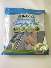 Babalou Baby Portable Waterproof Changing Pad Compact Travel Pockets Strap, NEW 