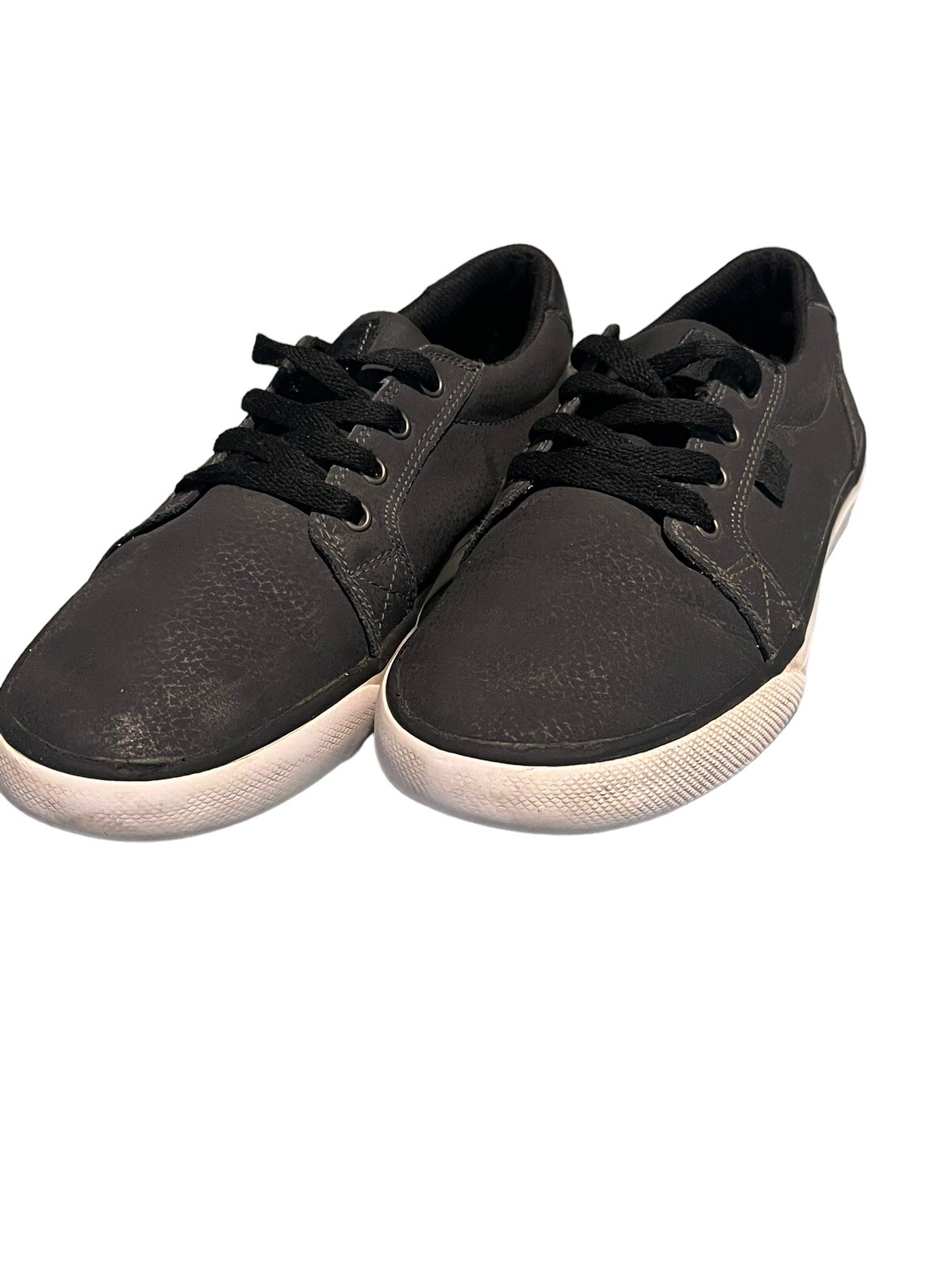 DC Anvil Boy's Size 4.5 Shoes Gray Leather Lace Up Skate Sne