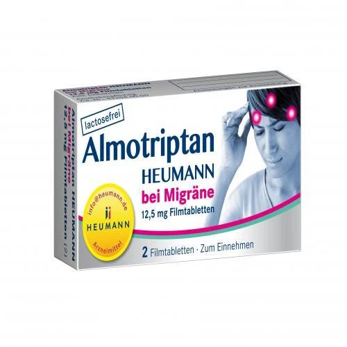 HEUMANN PHARMA GMBH & CO. GENERICA KG 3x ALMOTRIPTAN Heumann bei Migräne 12,5 mg Filmtabletten 2 St PZN: 10750044