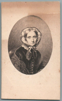 CDV PORTRAIT PAINTED FEMME MEDAILLON PAINTED PAINTING WOMAN FRAU ADEL FOTO