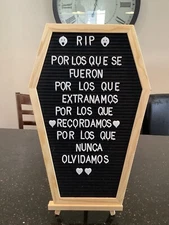 Coffin Double-sided Felt Letter Board 16.8.x11', with 713 Changeable Characters 
