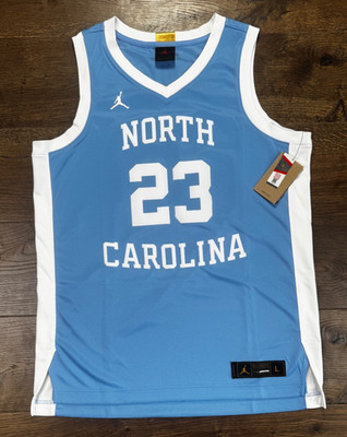 NWT Michael Jordan North Carolina Tar Heels Road Replica Basketball Jersey Large