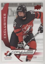 2019 Upper Deck Team Canada Juniors Exclusives /250 Jaime Bourbonnais #58 a3i