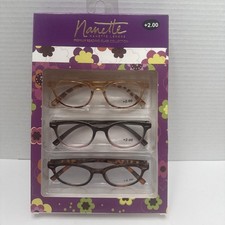 NIB   Nanette Lepore 2.00 Box Set Reading Glasses Multi Colors Readers