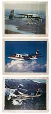 3 Color Photos Rockwell Aero Commander Airplanes Shrike Darter Turbo  17 x 22"