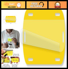 Yellow Blank Fiber Optic Cable Tags - 3.5"x2" Self-Laminating, 50 Pack, Durable