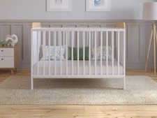 Convertible Baby Cot Bed - 120x60cm Modern Convertible Cot Bed