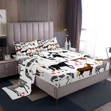 Erosebridal Horse Sheet Set Full Farm Fitted Sheet Kids Boys Girls Teens Cute...