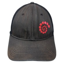 New Era 39Thirty Fitted Hat Solid Black Medium Logo Vent Holes Outdoor