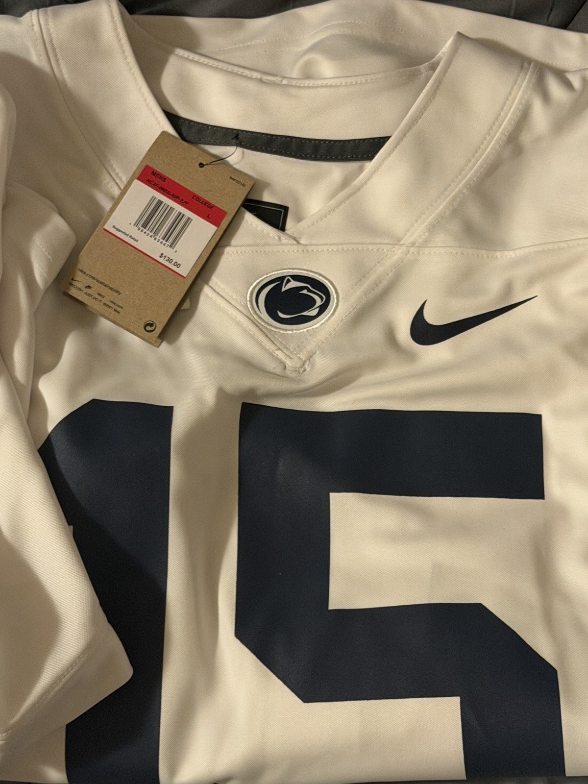 Nike Penn State Nittany Lions Drew Allar Football Jersey White Size L