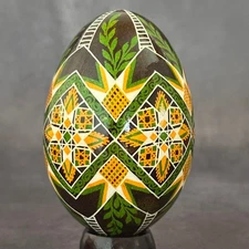 Real Ukrainian Pysanky Goose Pysanka Hand made Hutsul Easter Egg