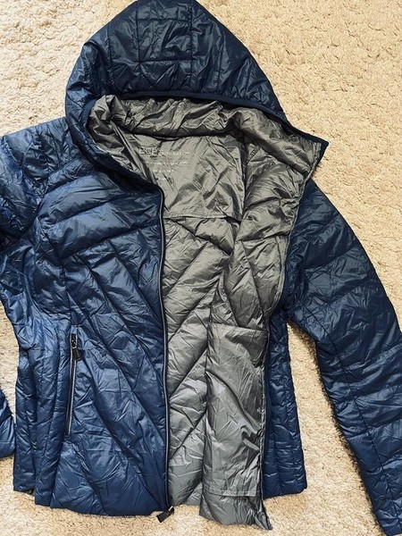 Women BCBGeneration Jacket Navy Micro Down 42 / XL
