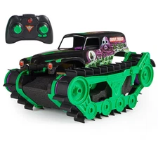Monster Jam Grave Digger Trax All-Terrain USB-C Charging RC Vehicle
