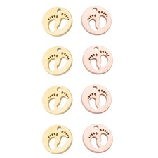  2 Count Jewellery Making Charms Newborn Feet Baby Footprint for Jewelry