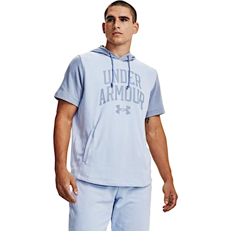 Under Armour Mens UA Rival Terry Colorblock Short Sleeve Hoodie Sport Fitness - Bild 1 von 1