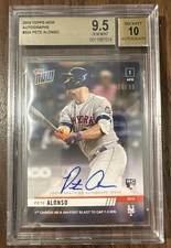 2019 Topps Now Pete Alonso Rookie Auto #/99 First Homerun - BGS 9.5/10 - Mets