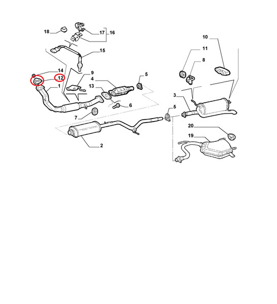Originale Abgasdichtung Auspuffrohr Fiat Panda Lancia Y10 OE 46465291-image
