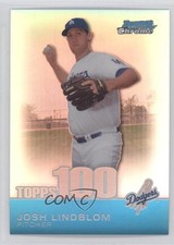 2010 Bowman Chrome Topps 100 Prospects Refractor 61/499 Josh Lindblom #TPC89 0a1