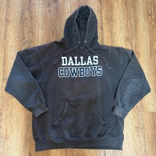 Dallas Cowboys Football Hoodie Mens 2XL Charcoal Gray Fleece Sweatshirt NFL