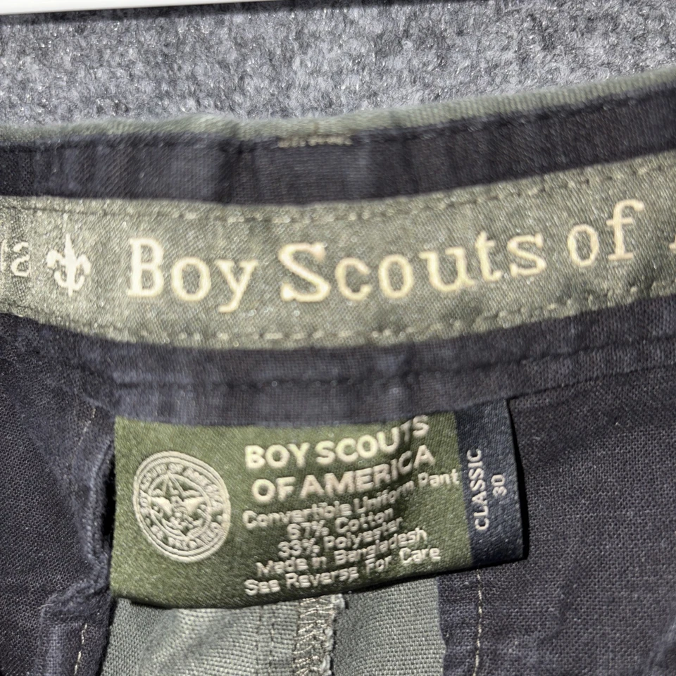 Boy Scouts America Mens Pants Green 29 x  25 Convertible Uniform Cargo Classic - Image 3 of 4