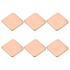6 Pcs Heatsink Copper Pad Shim IC Chipset GPU Thermal Heatsink (15x15x1.5mm)