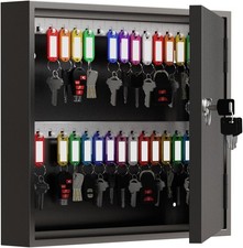 60 Key Lock Box, Commercial Key Cabinet with Key Tags,Wall Mount Key Box