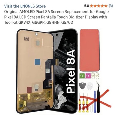 Original AMOLED Pixel 8A Screen Replacement for Google Pixel 8A LCD Screen Panta