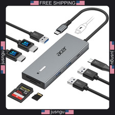 USB-C Docking Station Dual 4K HDMI 9-in-1 Laptop Dock with 100W Power