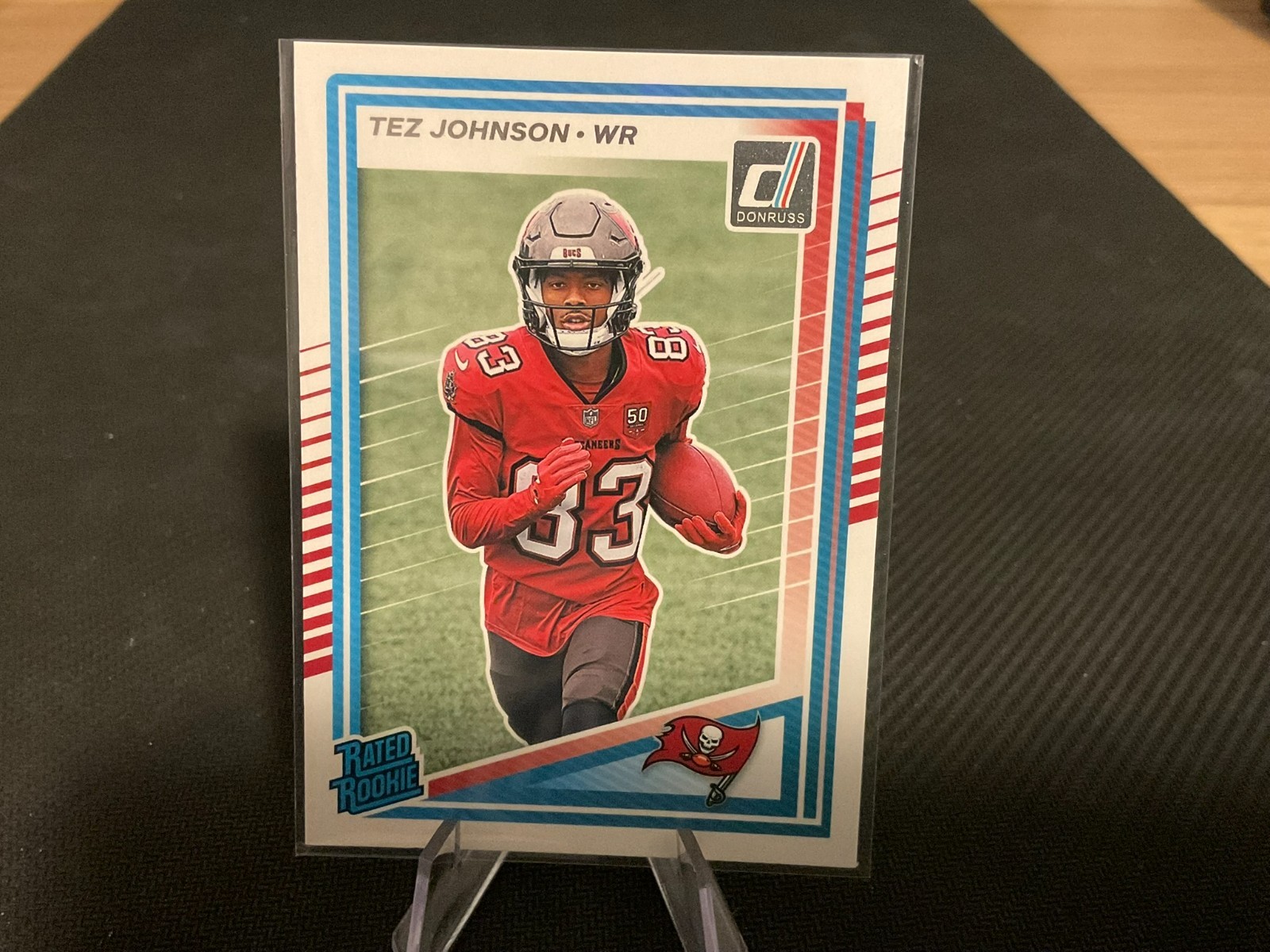 2025 Donruss Rated Rookie Tez Johnson Rookie Tampa Bay Buccaneers #313