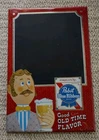 Vintage Tin Metal Pabst Blue Ribbon Chalkboard Magnetic Beer Menu Sign 26" x 17"