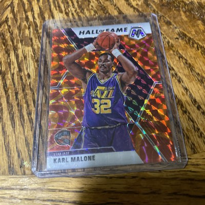 2019-20 Panini Mosaic - Hall of Fame Karl Malone #284 Reactive Orange Prizm