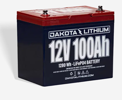 Dakota Lithium 12V100Ah LiFePO4, Deep Cycle Lithium Battery RV Marine
