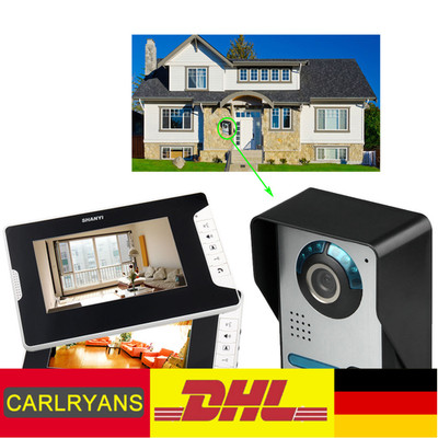 2 Haus Video Türsprechanlage Türklingel Intercom System Komplett 7 Zoll Monitor