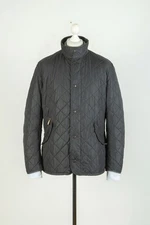Barbour Chelsea Sportquilt Quilted Black Field Men's Jacket Coat Size L
