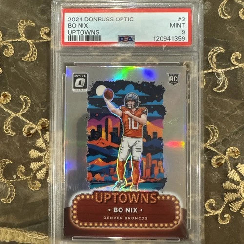 2024 PANINI DONRUSS OPTIC UPTOWNS #3 BO NIX PSA 9
