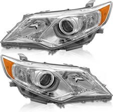 Halogen Headlights Set Left Right Pair Headlamp For 2012-2014 Toyota Camry
